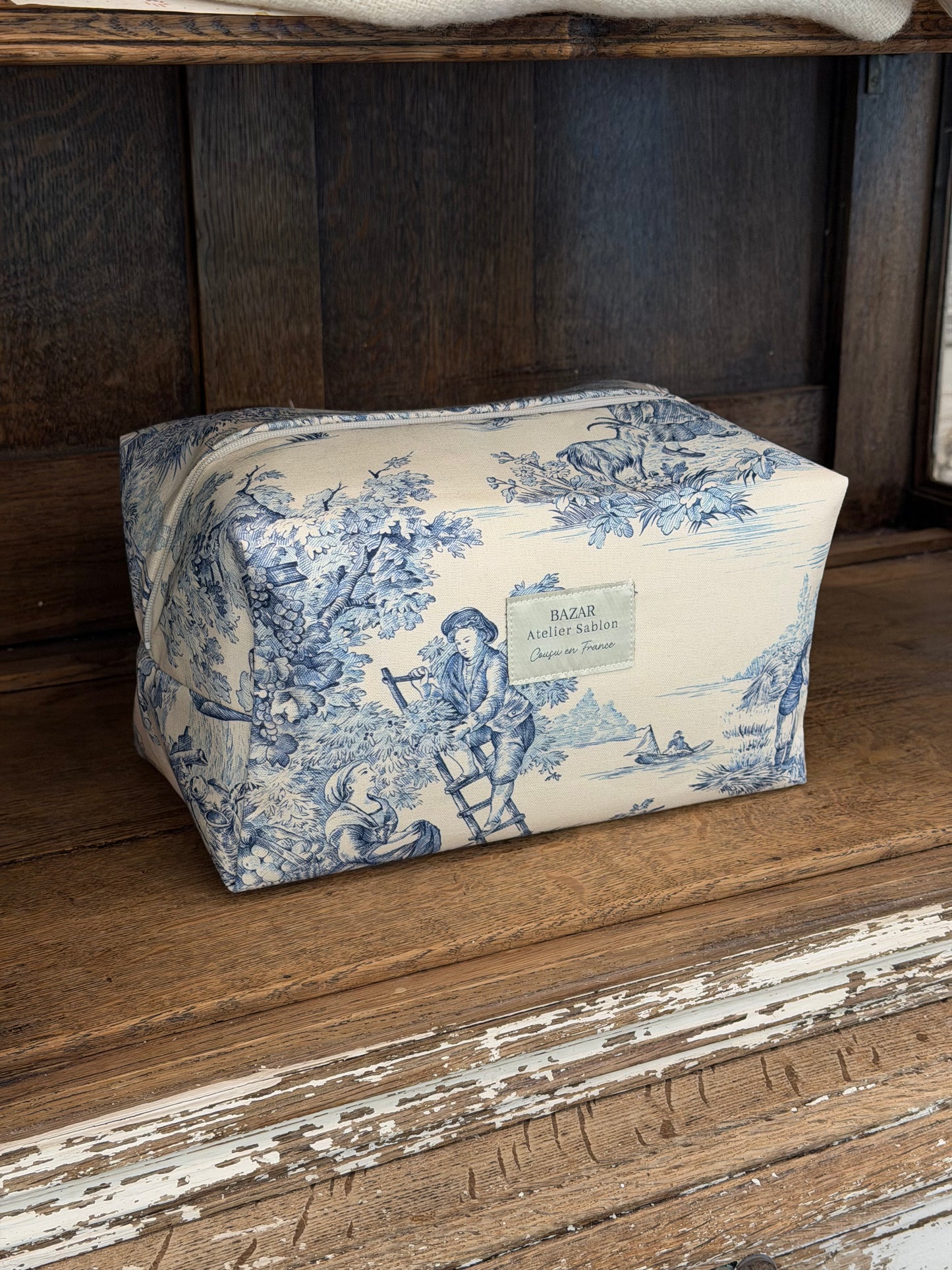 Trousse de Toilette XXL - Jouy de Fruits - Bleue