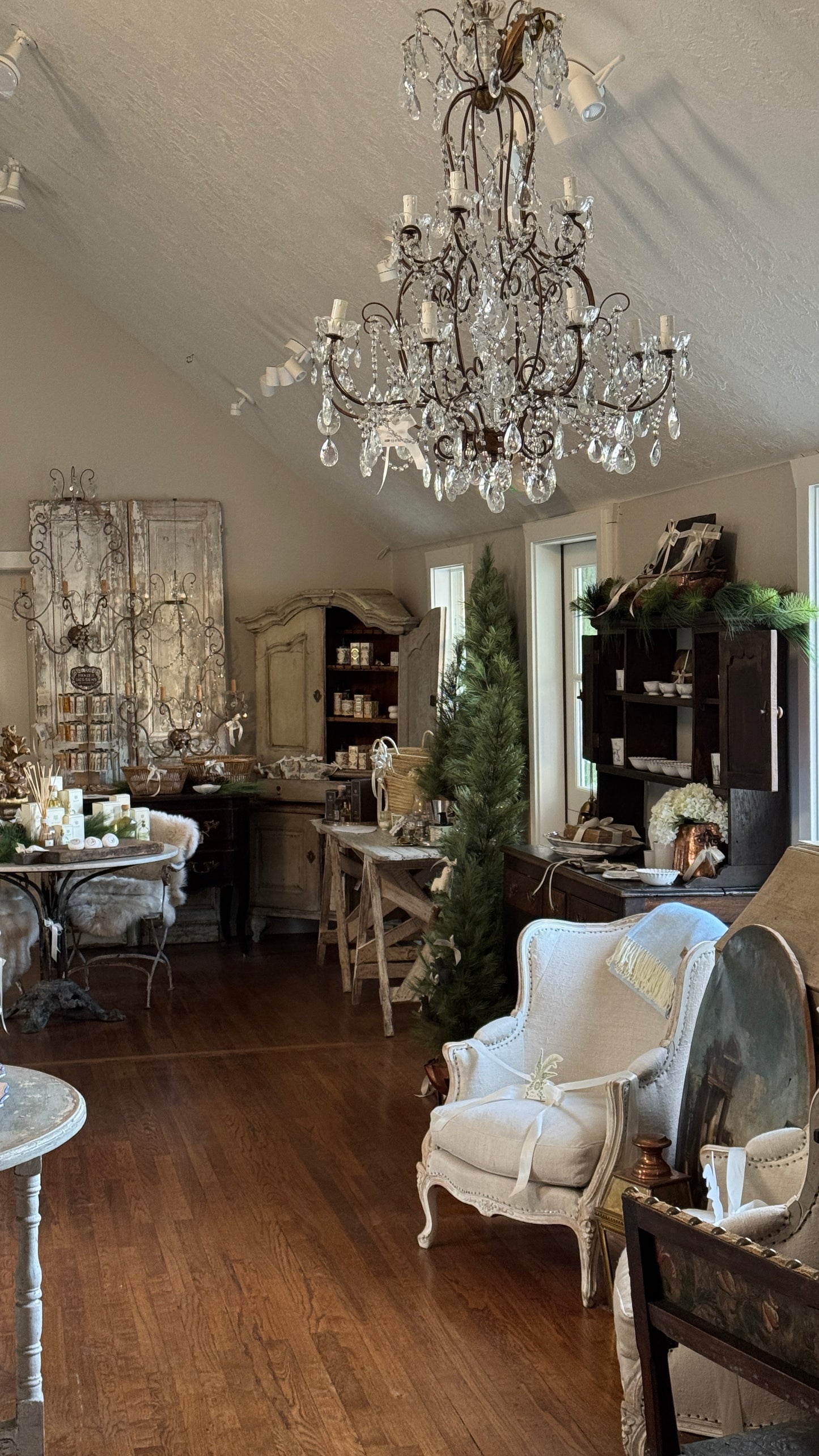 Antique 19th c. French Louis XV Style Crystal Chandelier - Two Tier