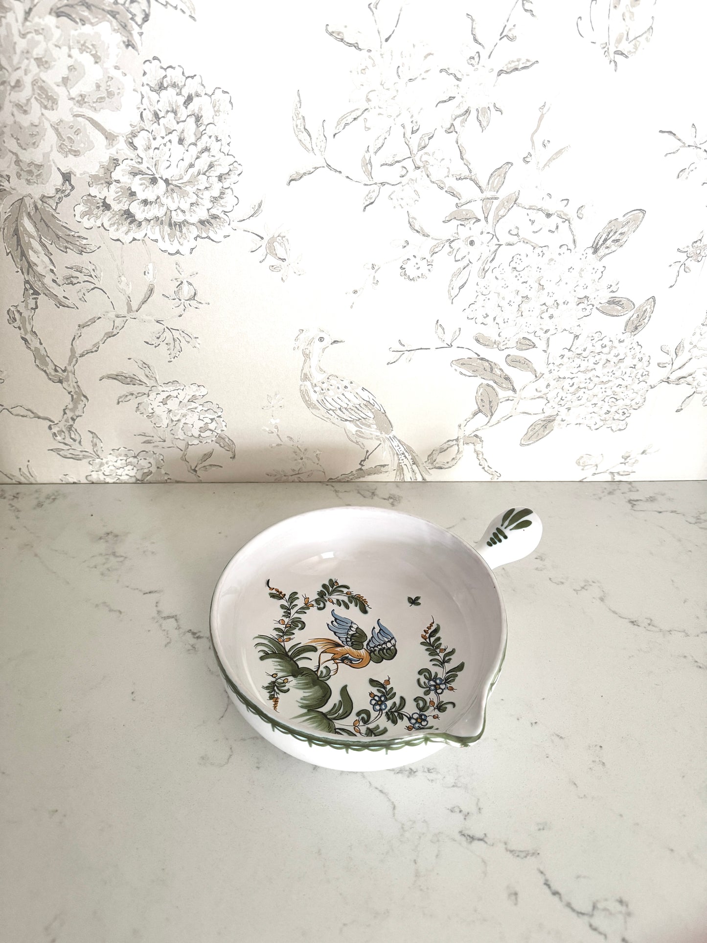 Vintage 20th c. Moustiers Serving Bowl