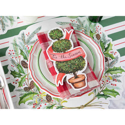 Paper Placemats - Christmas Sprigs (die-cut)