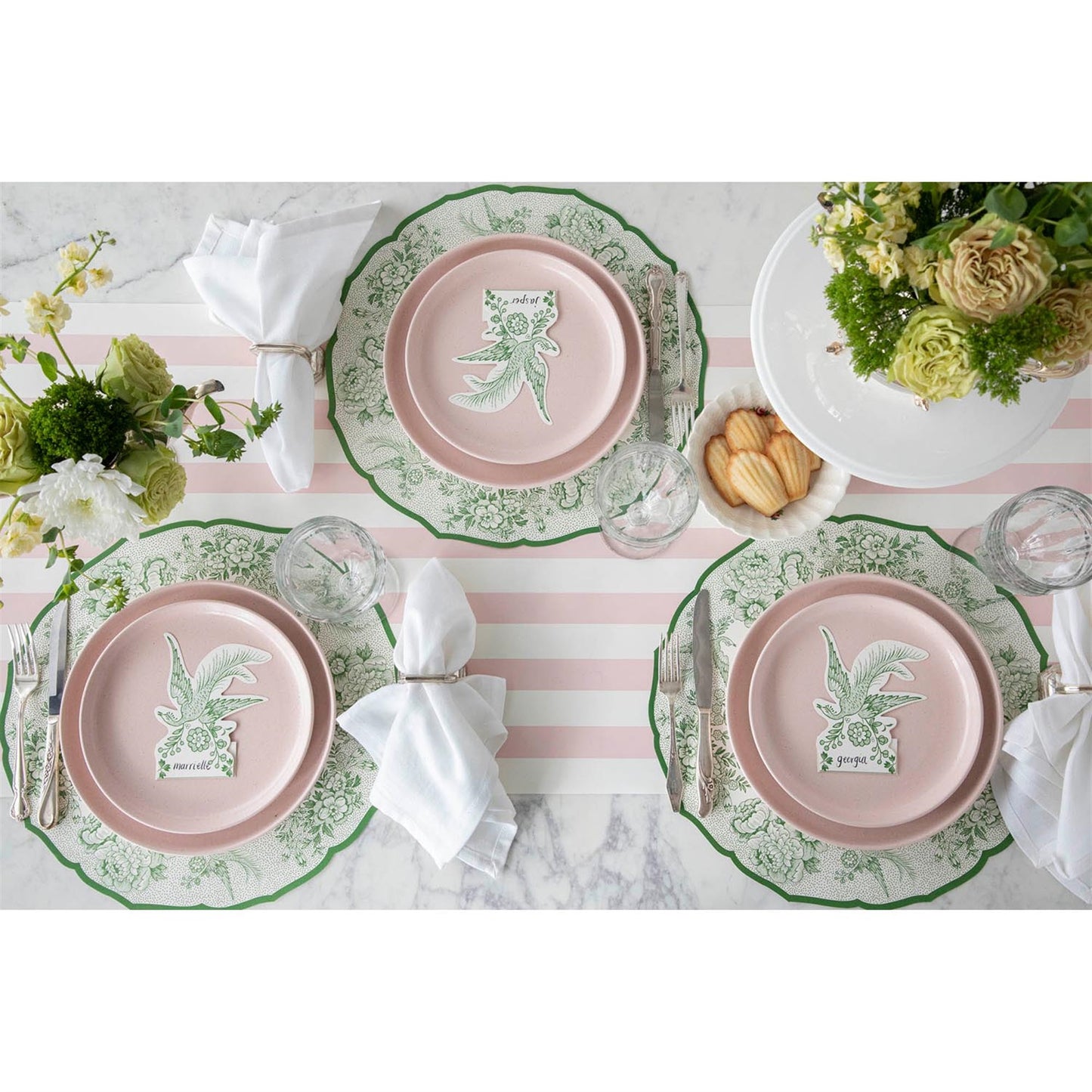 Paper Placemats - Asiatic Pheasants Green (12 sheets)