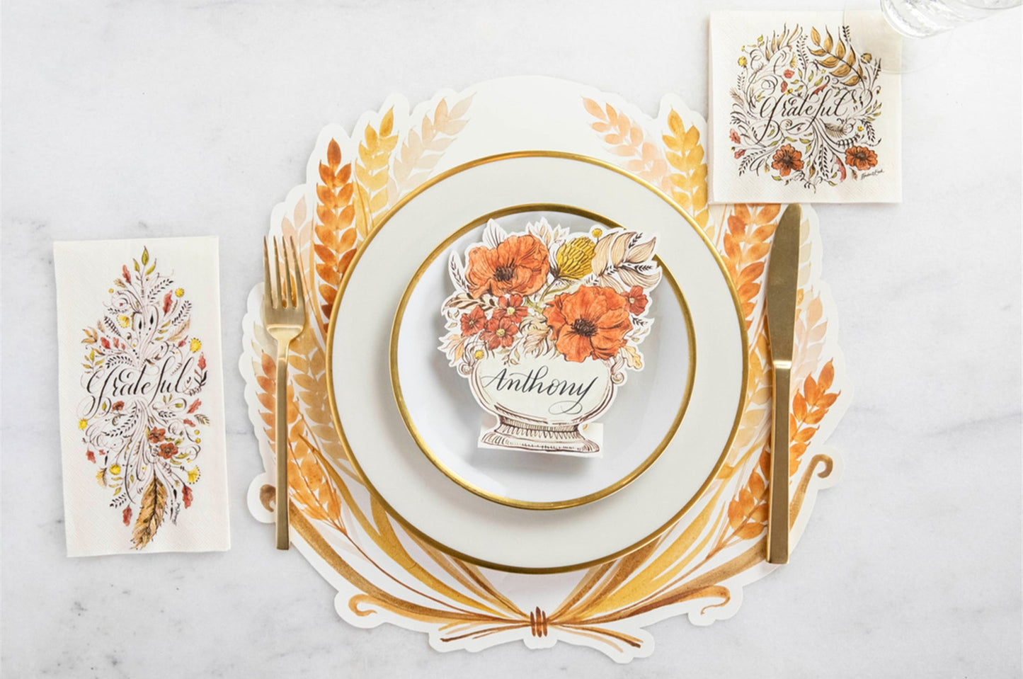 Paper Cocktail Napkins - Grateful