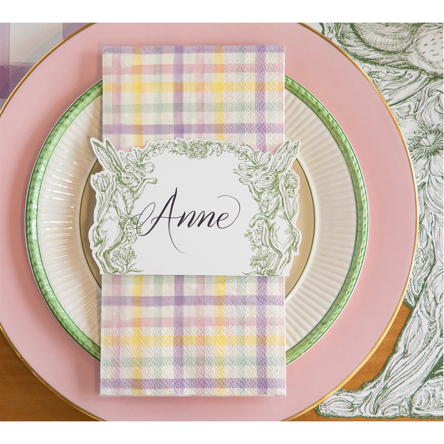 Paper Guest Napkins - Spring Plaid