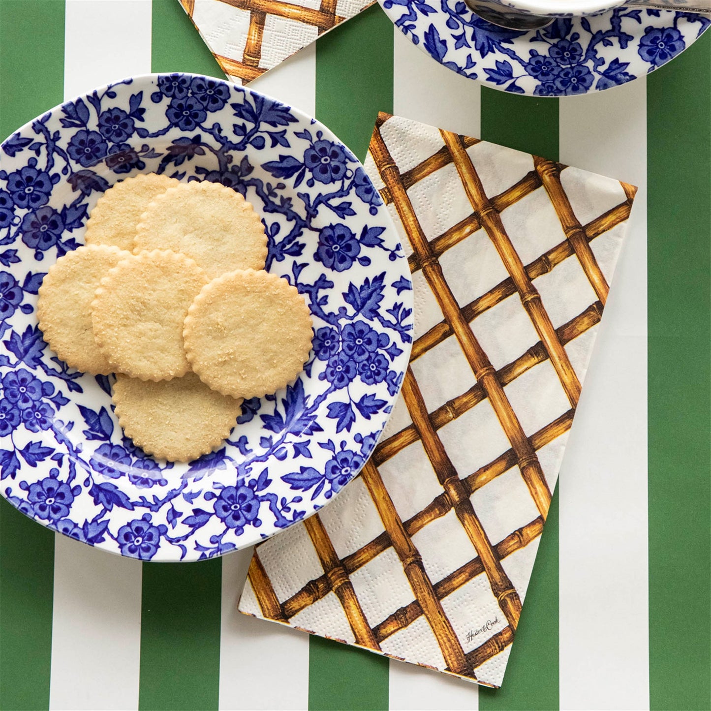 Paper Guest Napkins - Bamboo Lattice