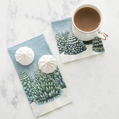 Paper Guest Napkins - Evergreen Forest