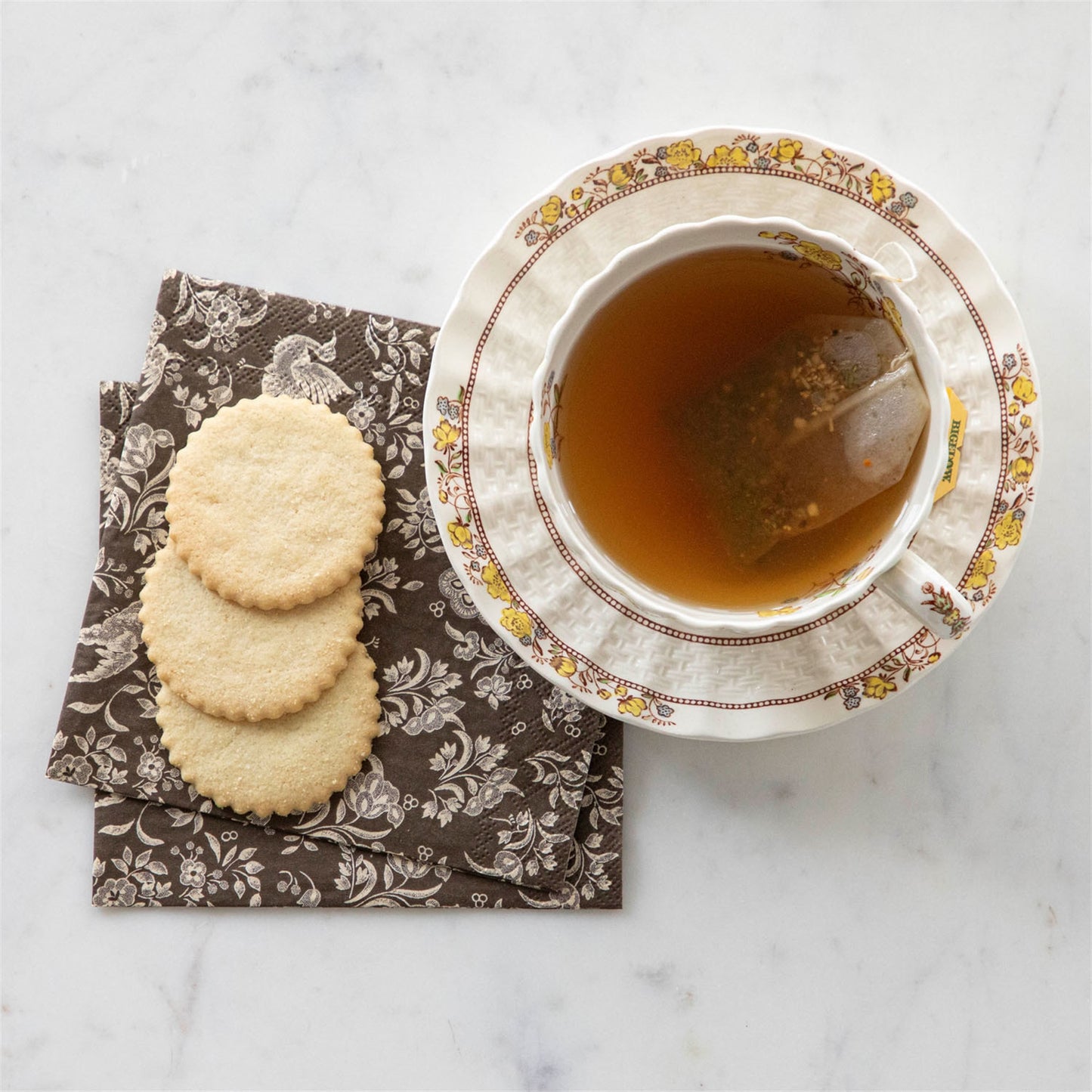 Paper Cocktail Napkins - Regal Peacock Brown