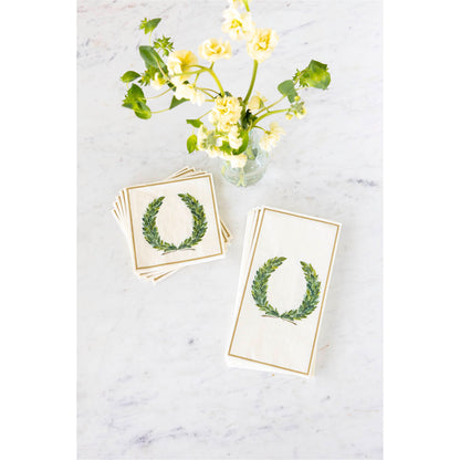 Paper Cocktail Napkins - Laurel Wreath