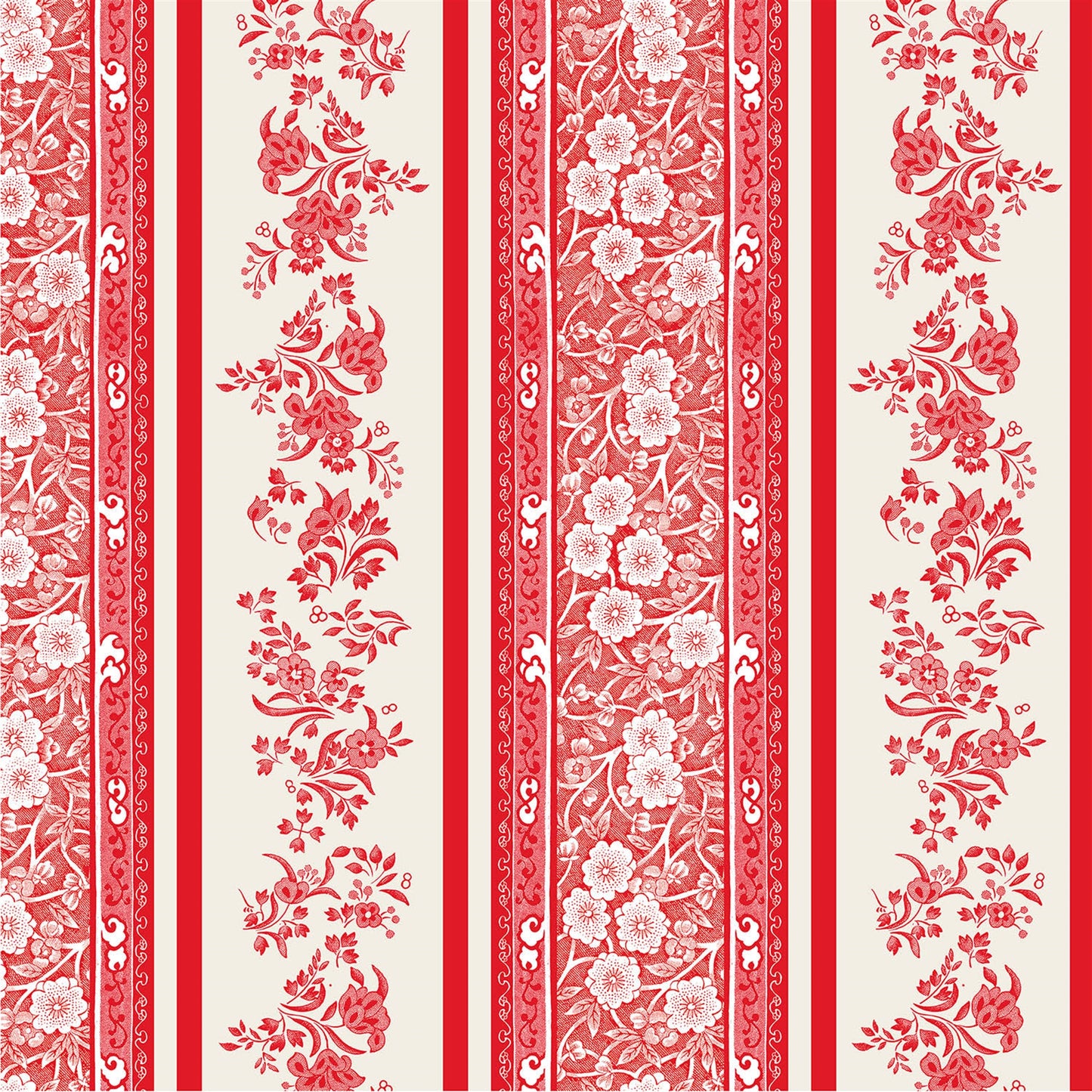 Paper Cocktail Napkins - Red Burleigh Stripe