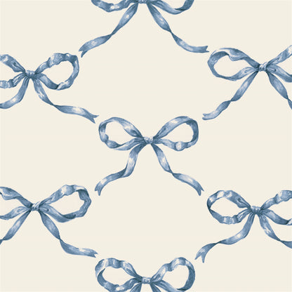 Paper Cocktail Napkins - Heirloom Blue Bow