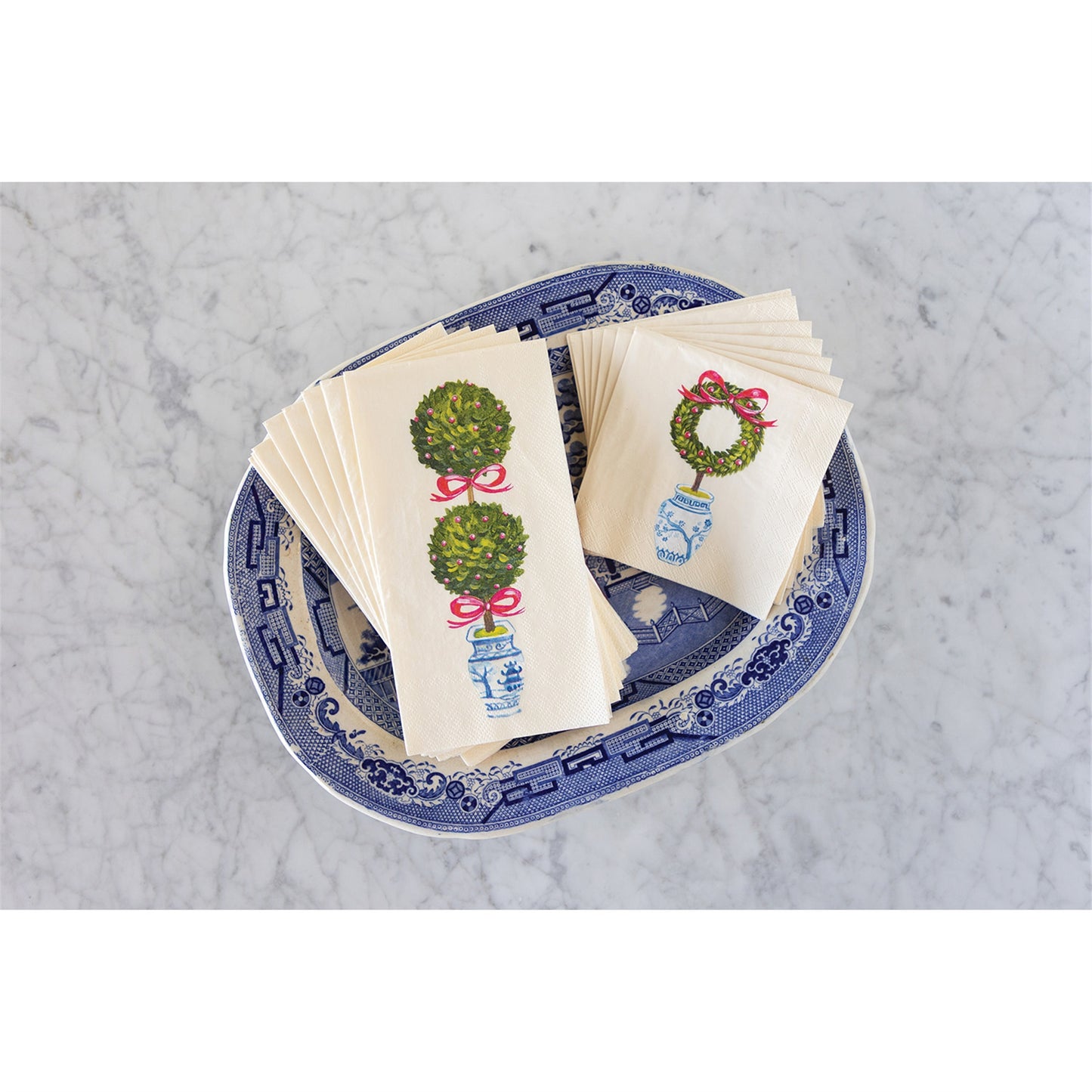 Paper Cocktail Napkins - Holiday Topiary