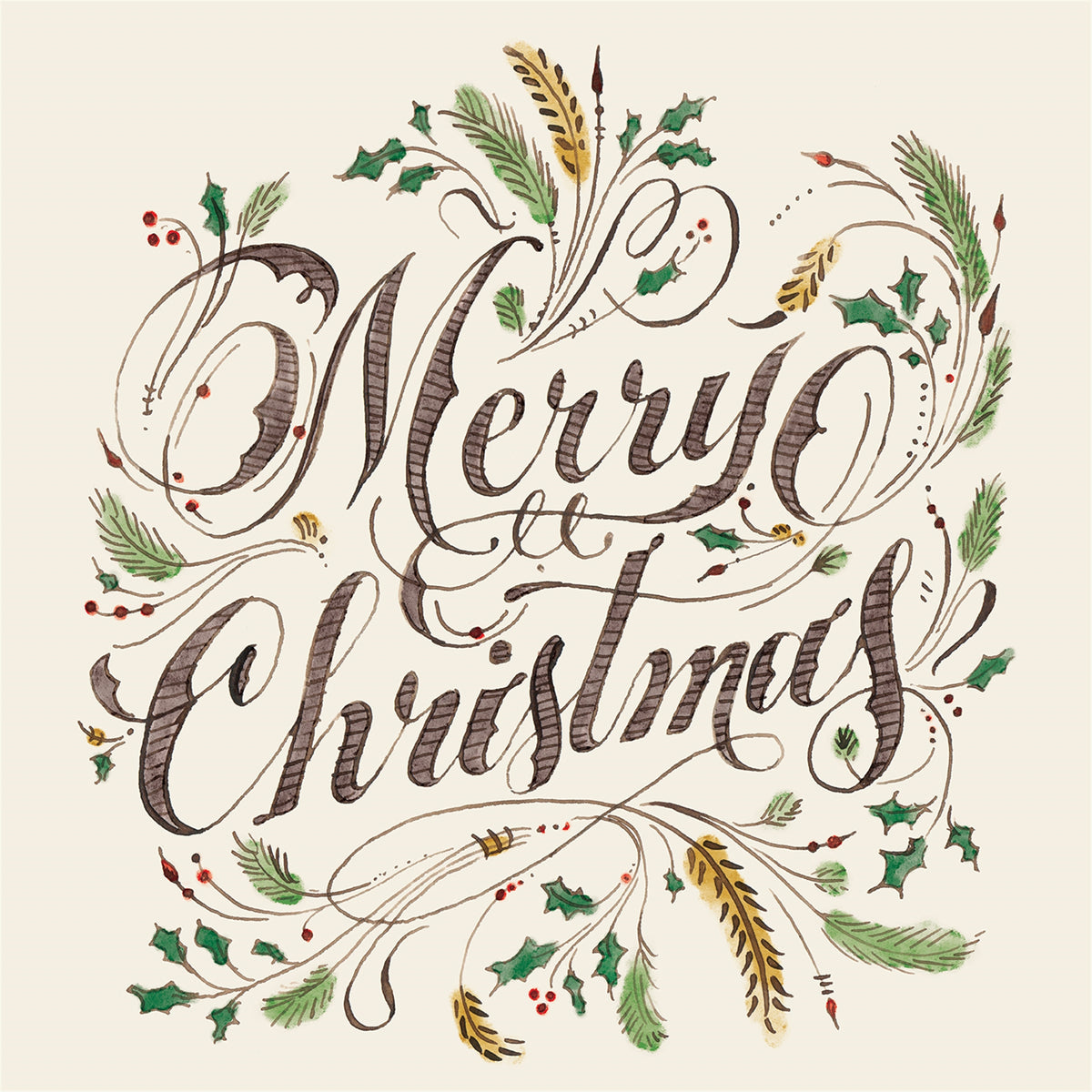 Paper Cocktail Napkins - Merry Christmas