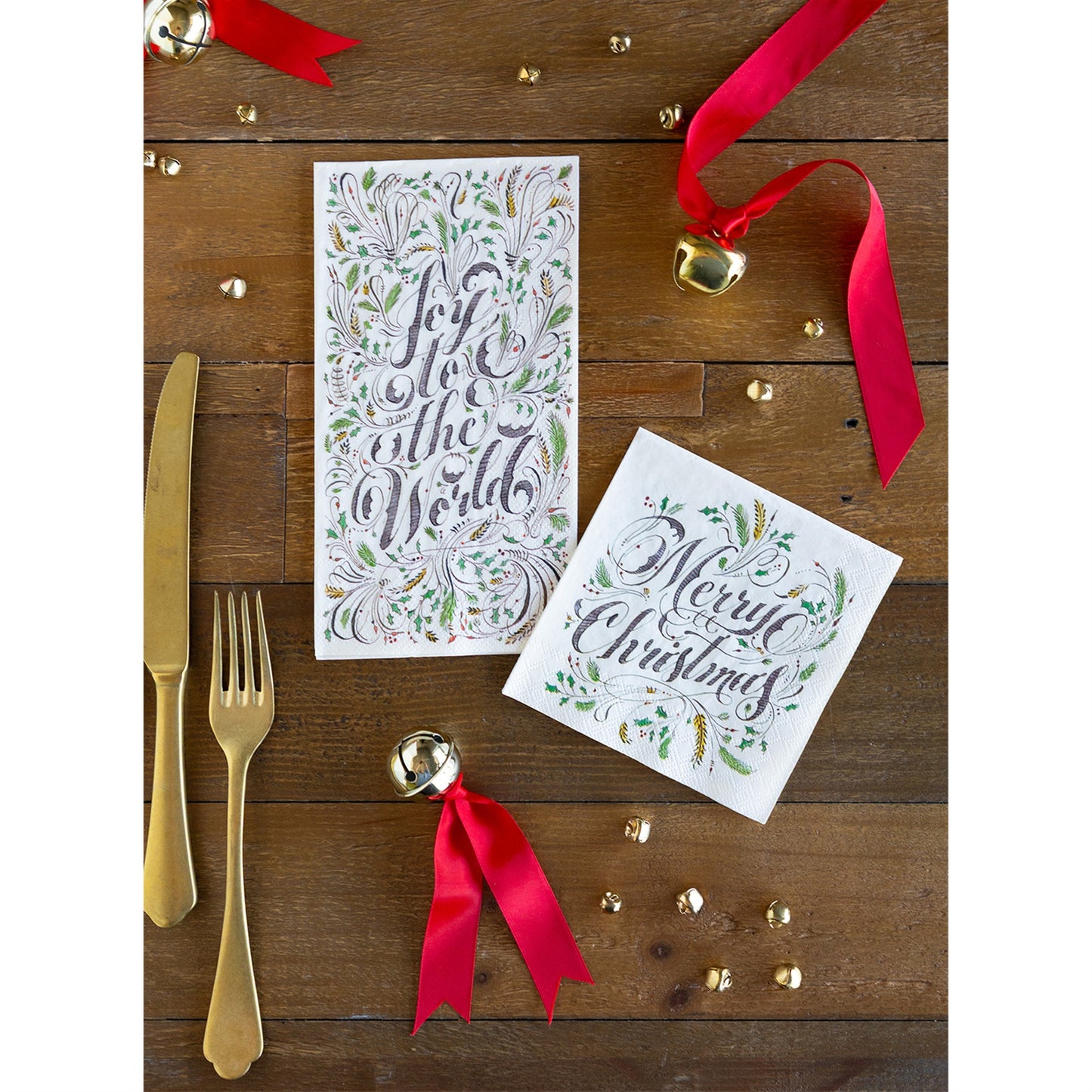 Paper Cocktail Napkins - Merry Christmas