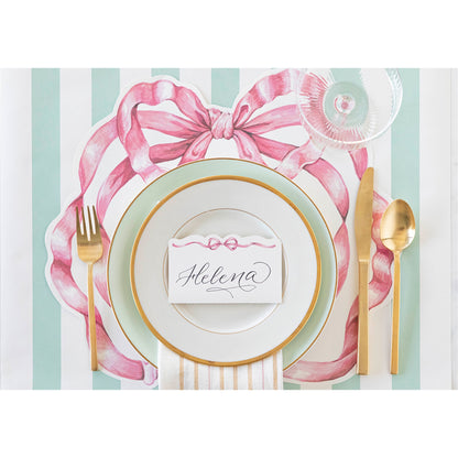 Paper Placemats - Pink Bow (12 sheets)
