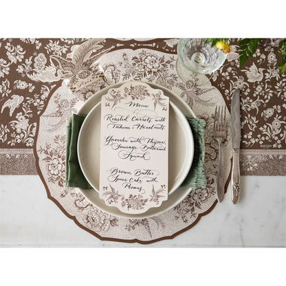 Paper Placemats - Asiatic Pheasants Brown (12 sheets)