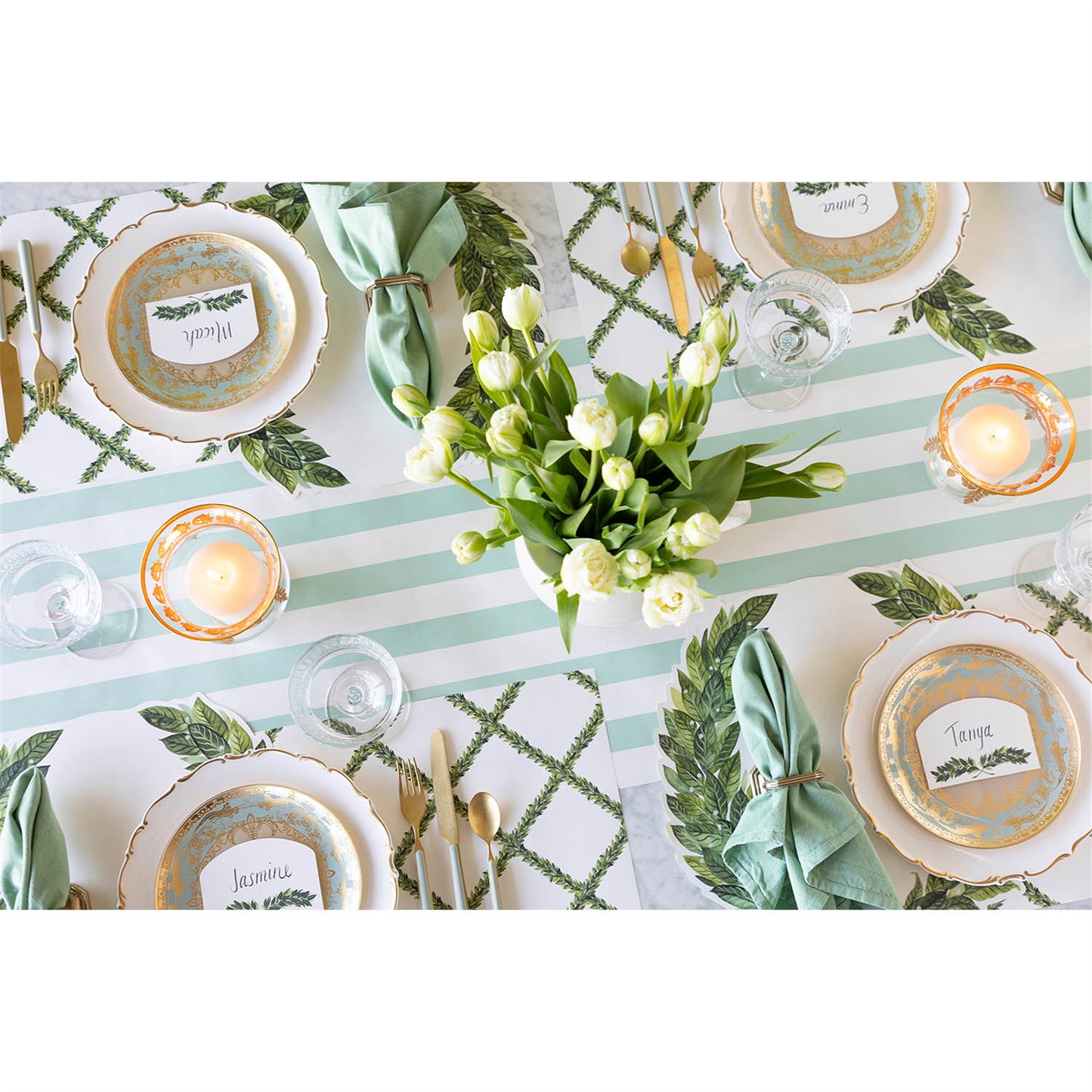 Paper Placemats - Laurel Lattice (18 sheets)