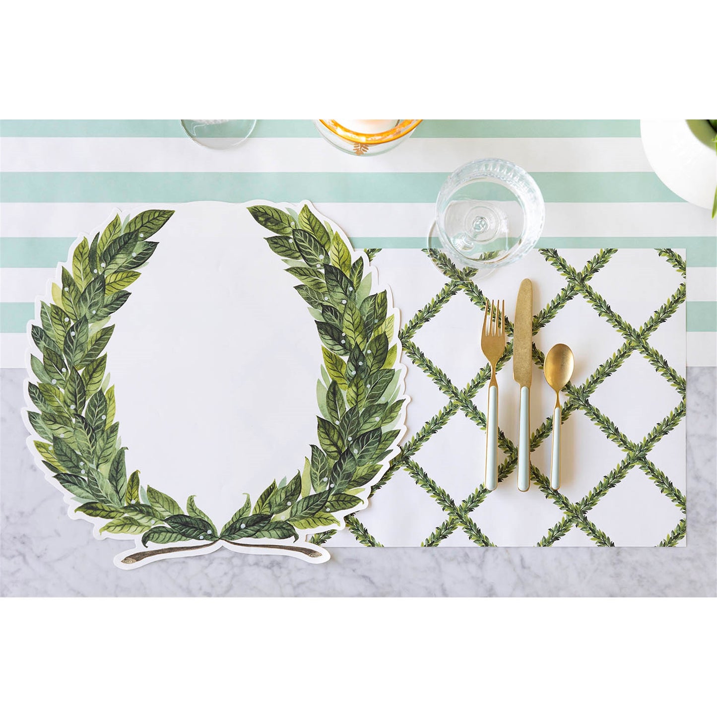 Paper Placemats - Laurel Lattice (18 sheets)