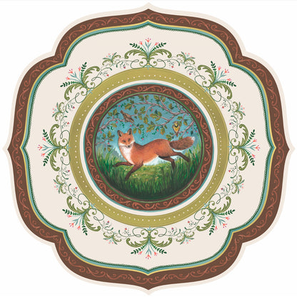 Paper Placemats - Fanciful Fox China (die-cut)