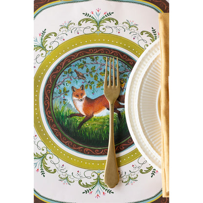 Paper Placemats - Fanciful Fox China (die-cut)