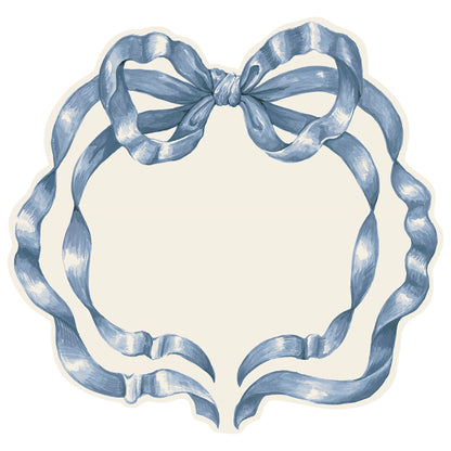 Paper Placemats - Heirloom Blue Bow (die-cut)