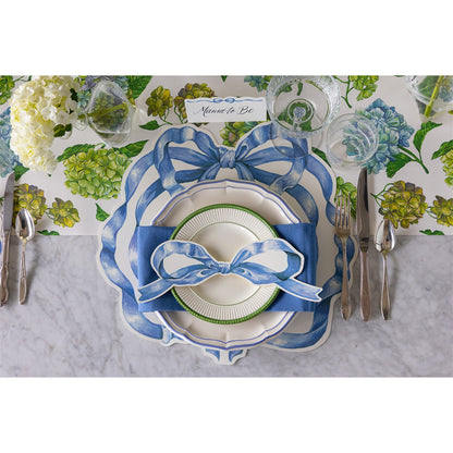 Paper Placemats - Heirloom Blue Bow (die-cut)