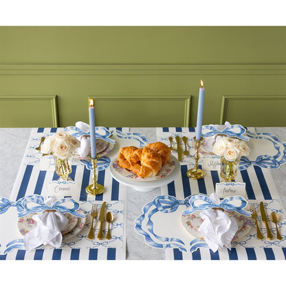 Paper Placemats - Heirloom Blue Bow (die-cut)