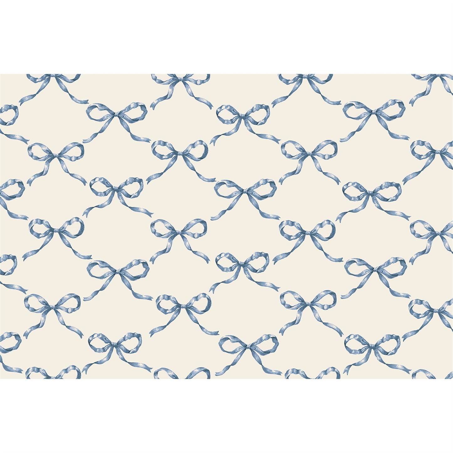 Paper Placemats - Heirloom Blue Bow Lattice (18 sheets)