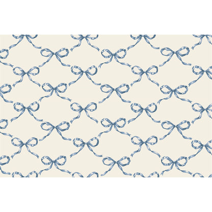 Paper Placemats - Heirloom Blue Bow Lattice