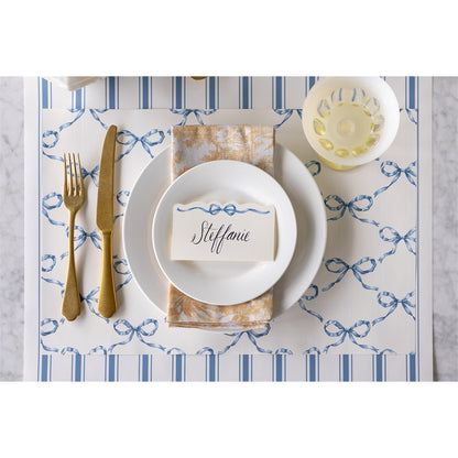 Paper Placemats - Heirloom Blue Bow Lattice