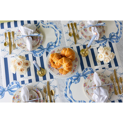 Paper Placemats - Heirloom Blue Bow Lattice