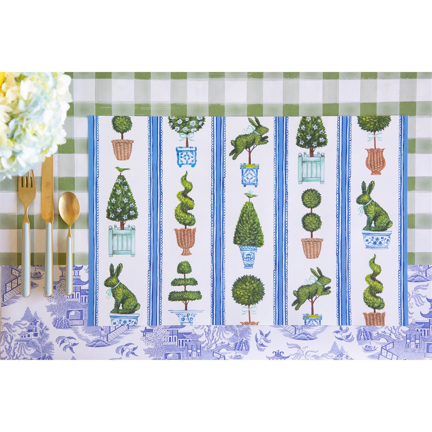 Paper Placemats - Spring Topiary (20 sheets)