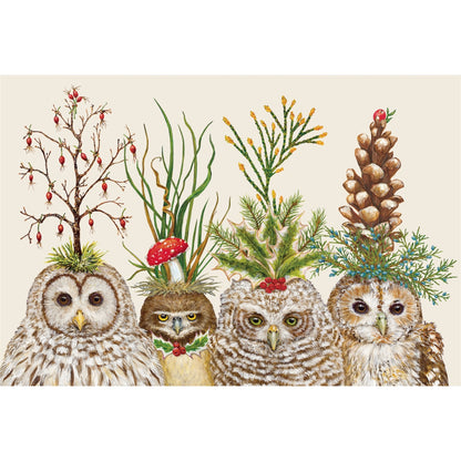 Paper Placemats - Festive Little Owls