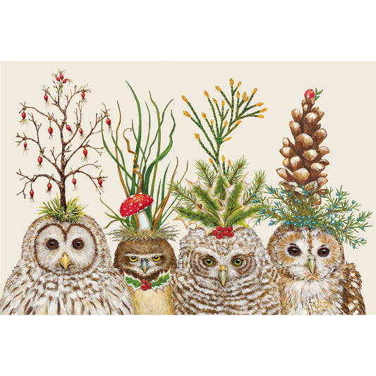 Paper Placemats - Festive Little Owls