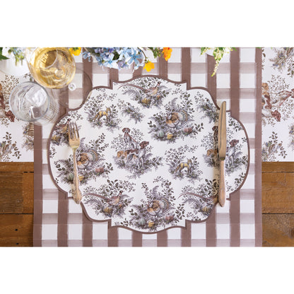 Paper Placemats - Harvest Toile Frame (die-cut)