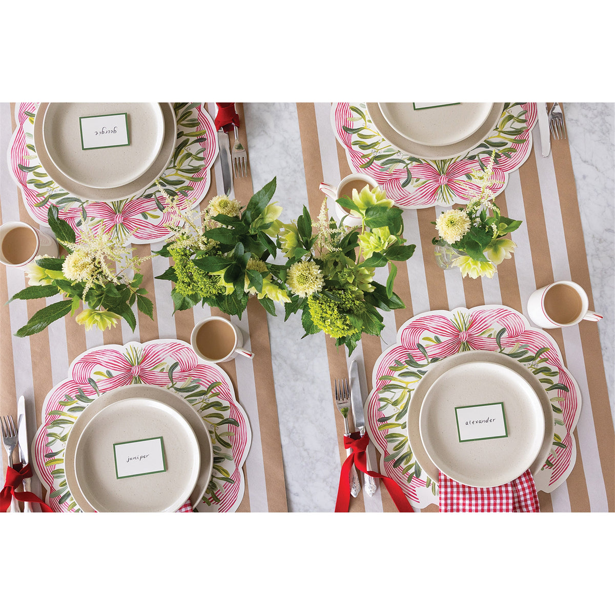 Paper Placemats - Mistletoe (die-cut)