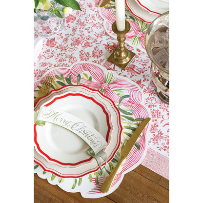 Paper Placemats - Mistletoe (die-cut)