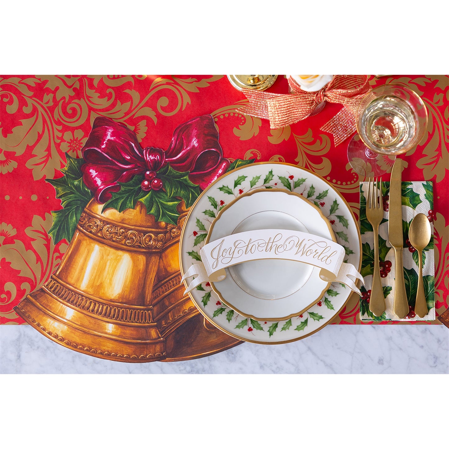 Paper Placemats - Christmas Bells (die-cut)