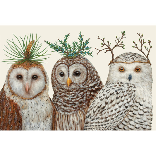 Paper Placemats - Winter Owls (24 sheets)