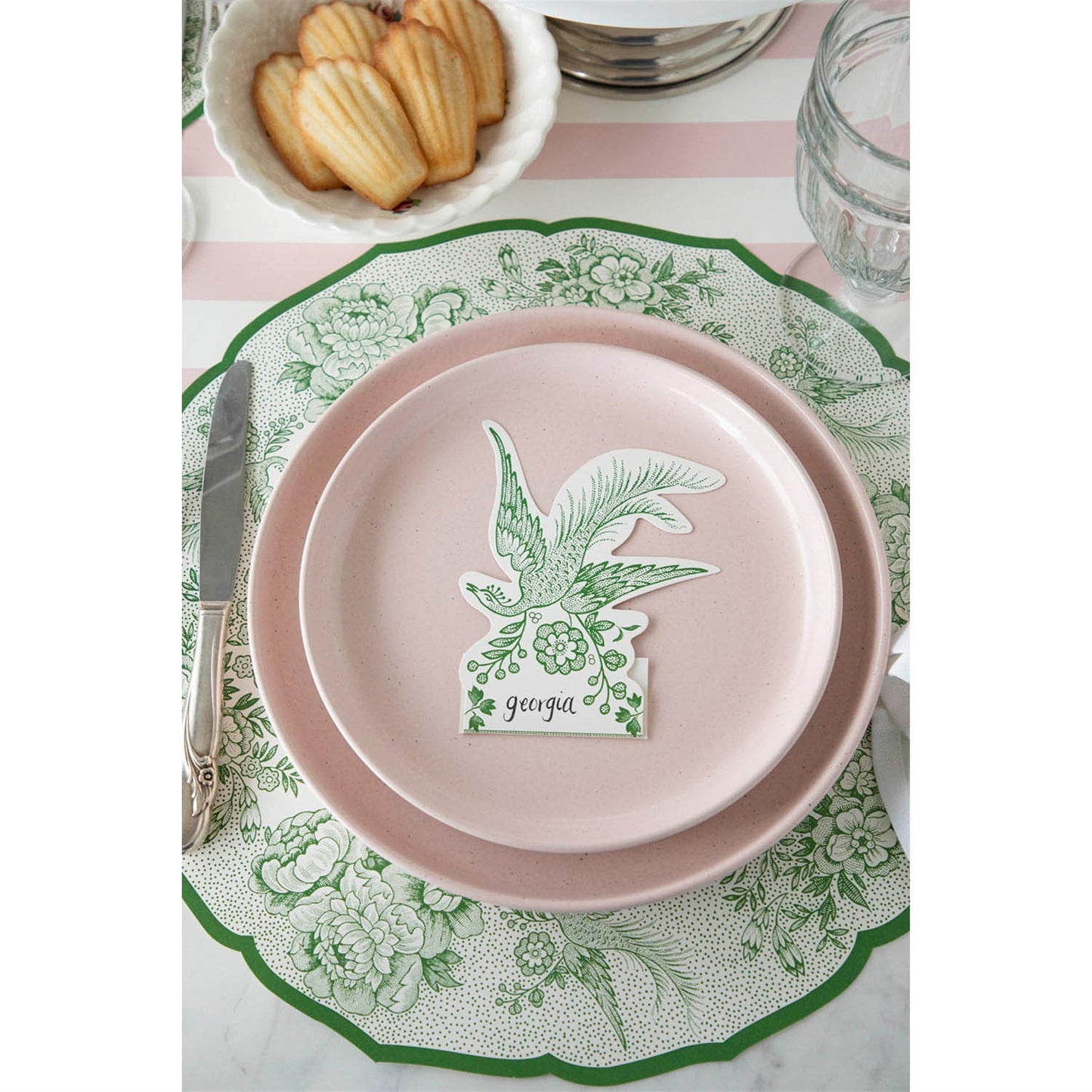 Place Cards - Asiatic Pheasants Green (pack of 12)