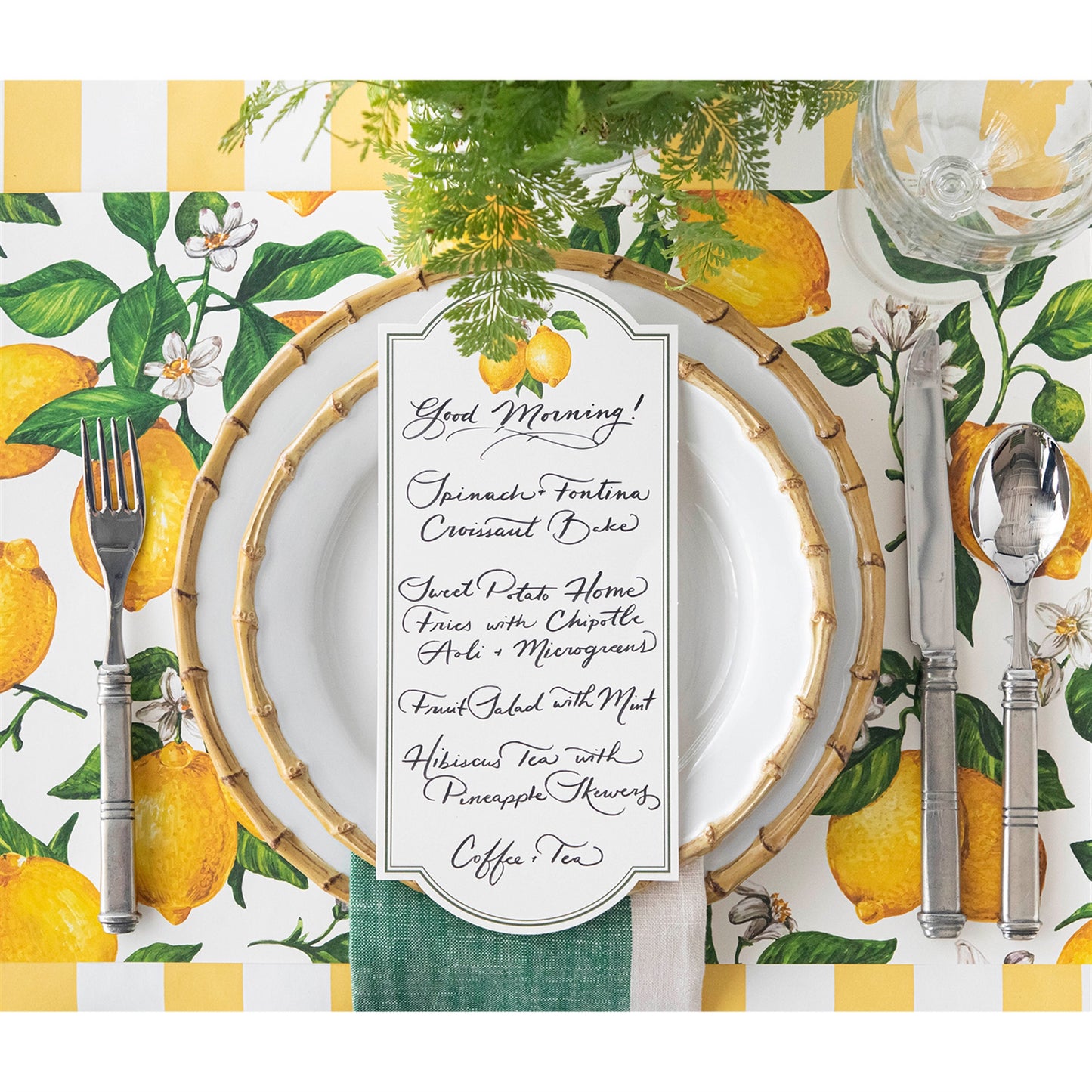 Table Cards - Lemon (pack of 12)