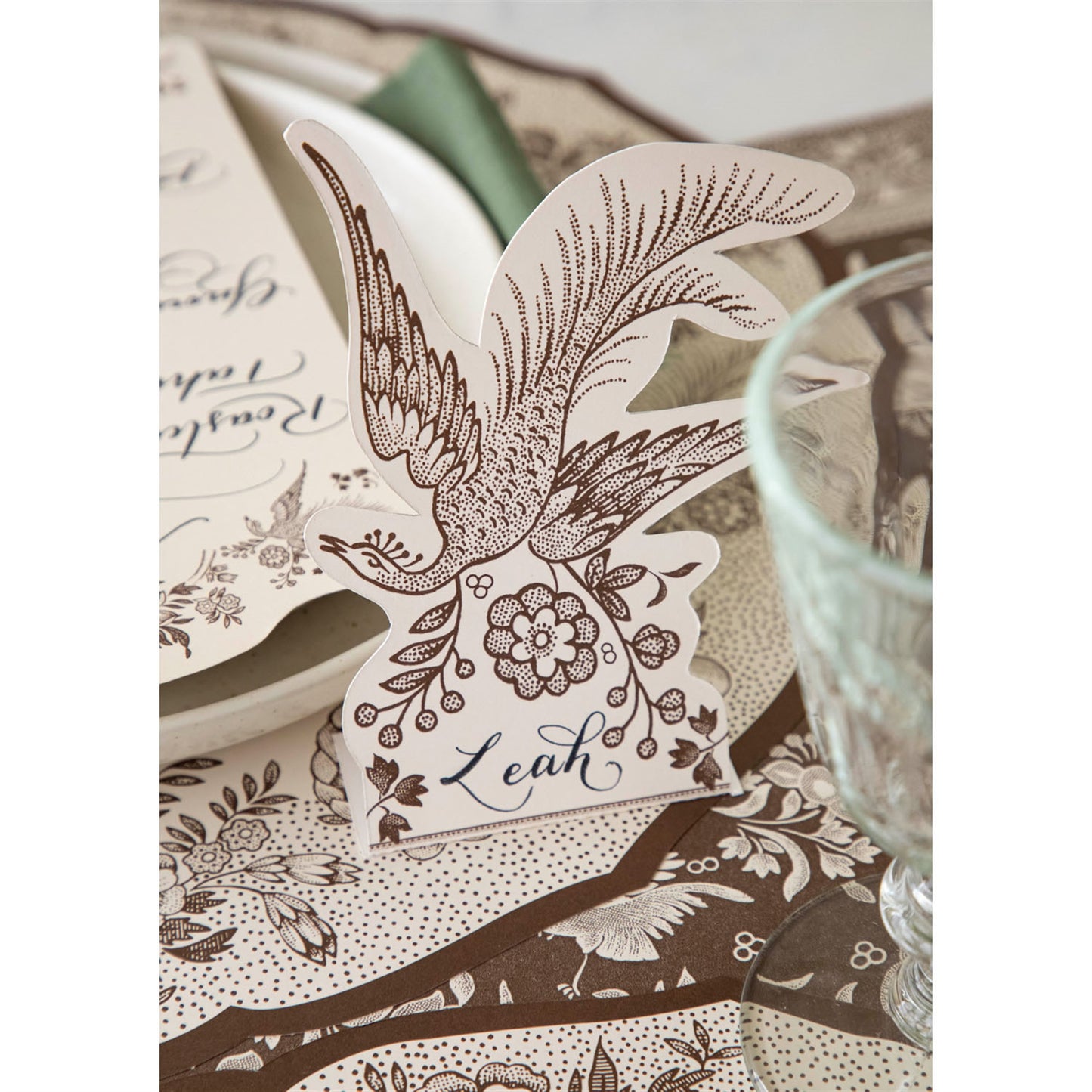 Place Cards - Asiatic Pheasants Brown (pack of 12)