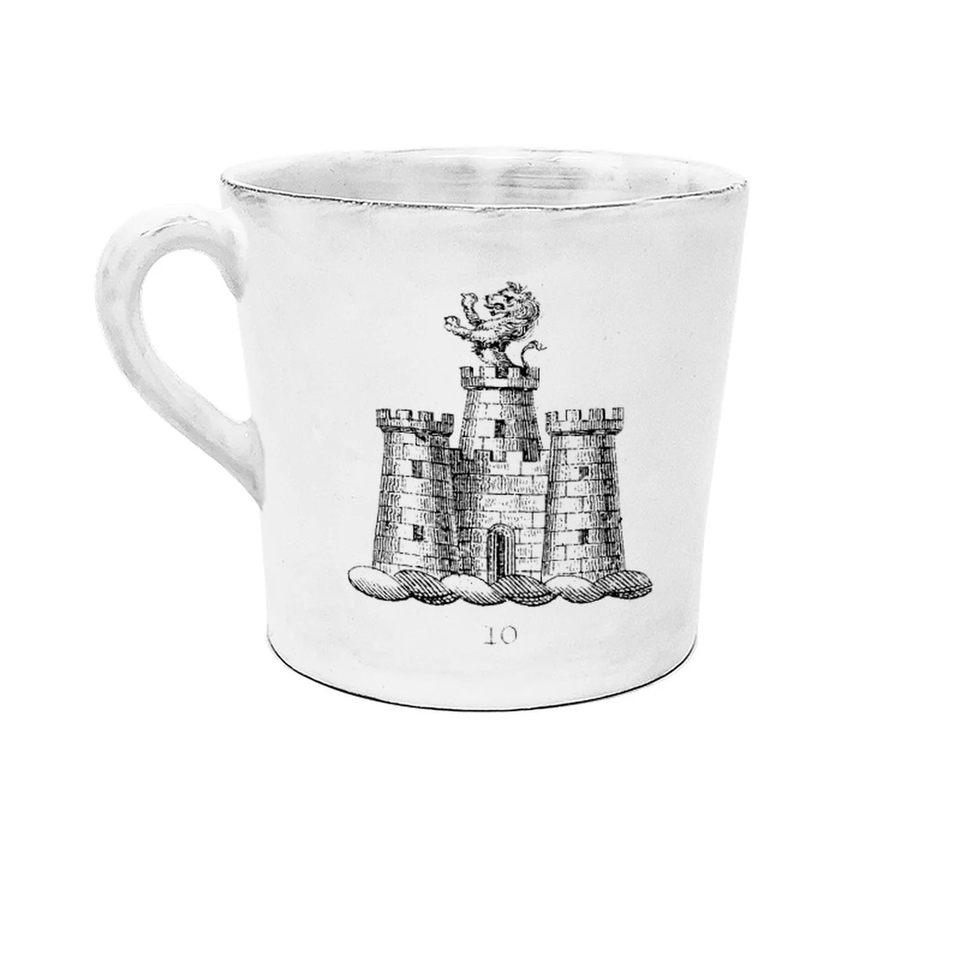 Illustrated Mug with Handle - Lion Chateau Noir Medium