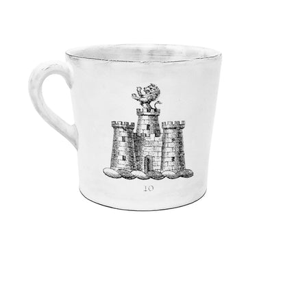 Illustrated Mug with Handle - Lion Chateau Noir Medium