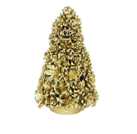 Tree - Pine Cone Gold 6"