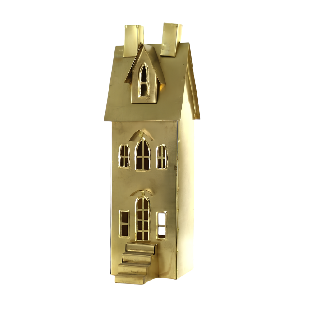Brass Suburban Double Chimney Townhouse