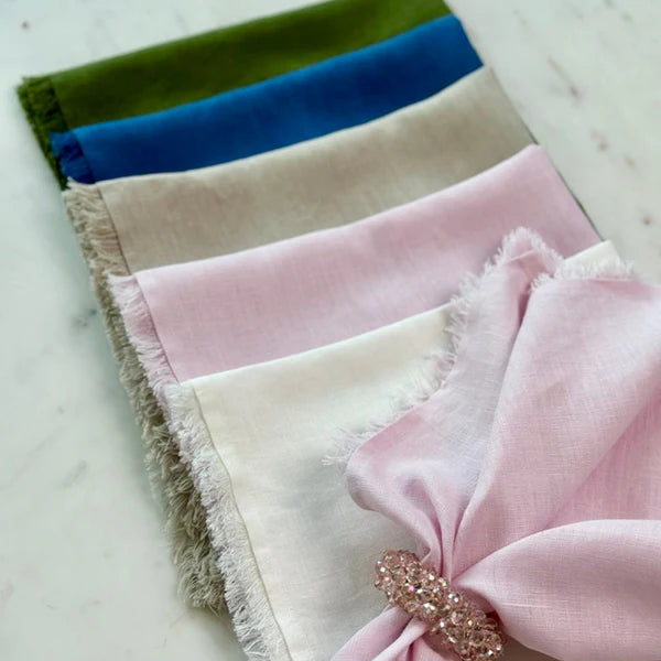 Napkin Large - Fringe White