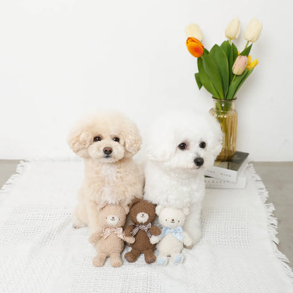 Dog Toy - Beige Plush Bear