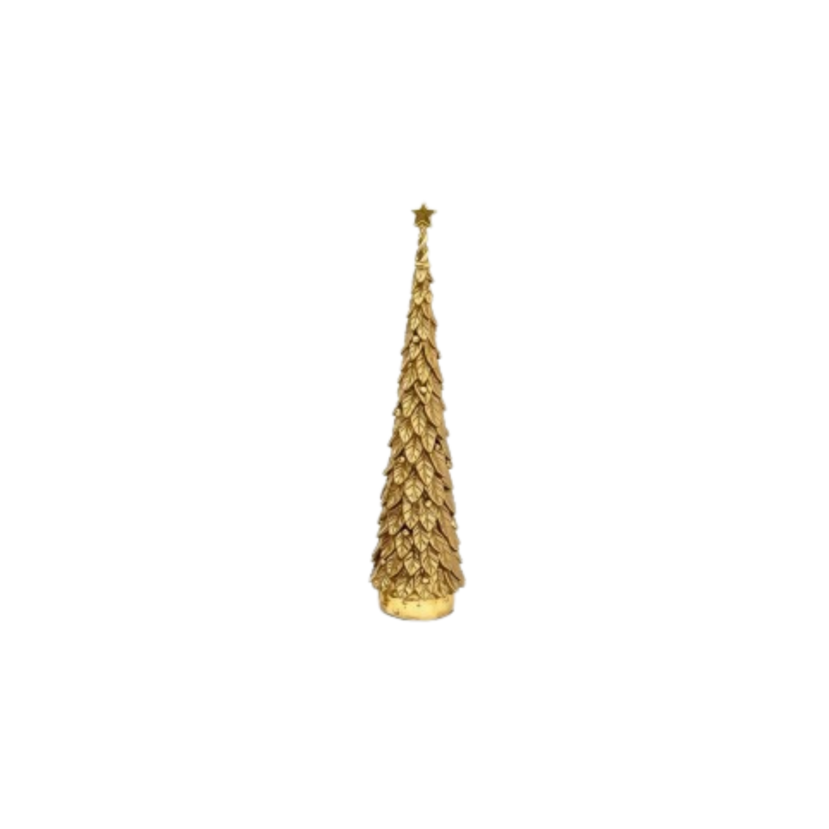 Tree - Slim Holly Tree Gold with Star 8.5"