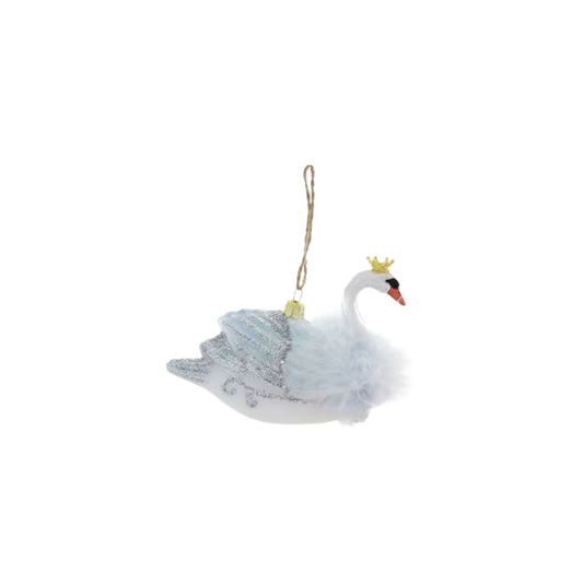 Ornament - Crowned Swan Blue (1)