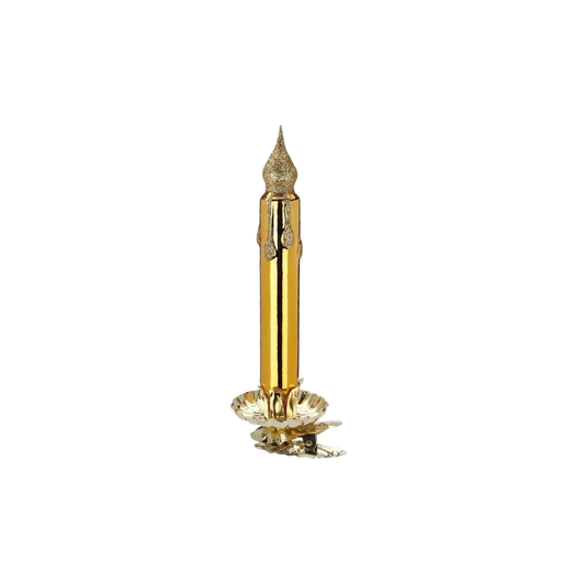 Ornament - Tree Candle Gold 5.2"