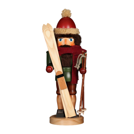 Nutcracker Classic - Skier with Green Jacket and Red Scarf